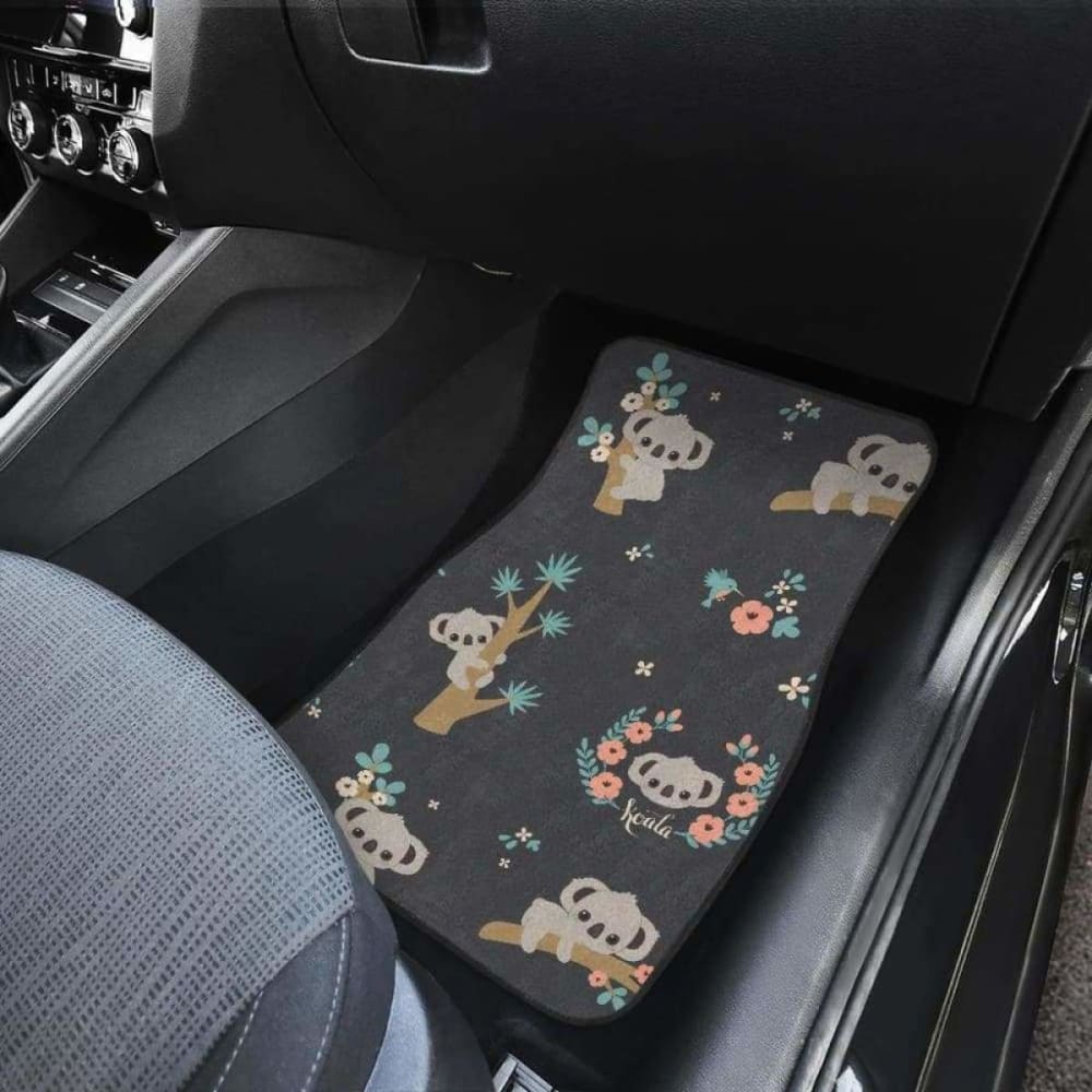 Cute Koala Pattern Front And Back Car Mats