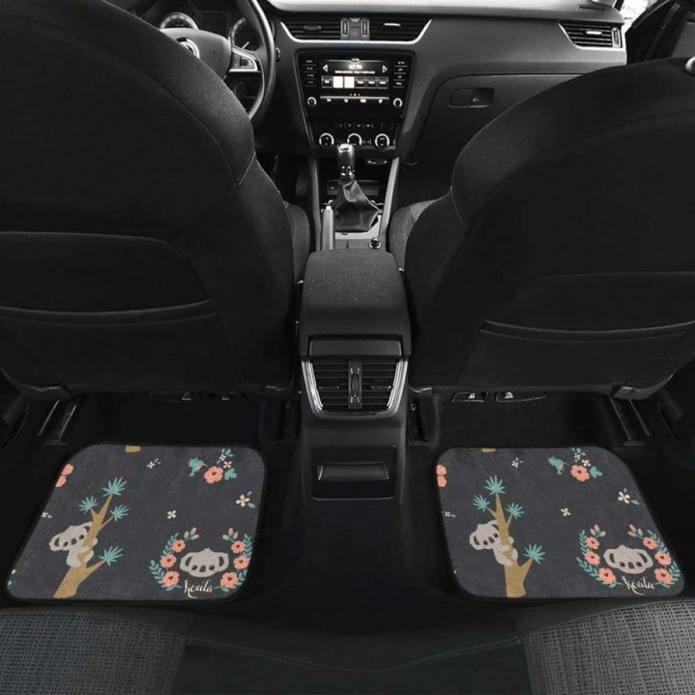 Cute Koala Pattern Front And Back Car Mats