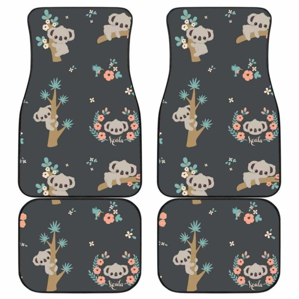 Cute Koala Pattern Front And Back Car Mats