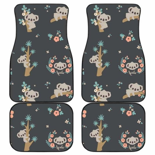 Cute Koala Pattern Front And Back Car Mats