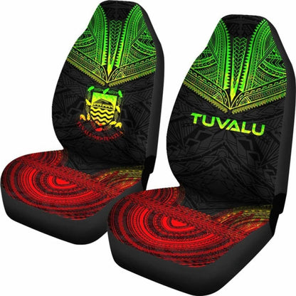 Tulu Car Seat Cover - Tulu Coat Of Arms Polynesian Chief Tattoo Reggae Version -
