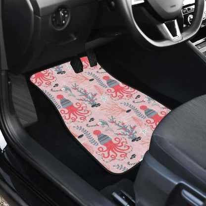Octopus Winter Hat Garland Fish Candy Seaweed Coral Starfish Front And Back Car Mats