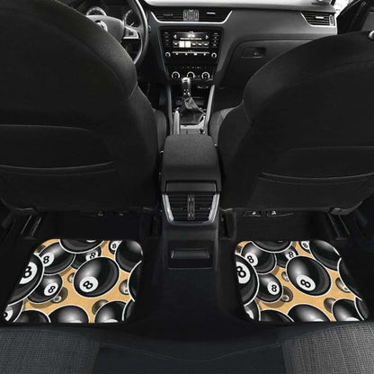 Billiard Ball Pattern Print Design  Front And Back Car Mats