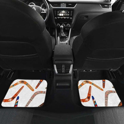 Boomerang Australian Aboriginal Ornament Pattern Front And Back Car Mats