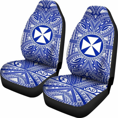 Wallis And Futuna Car Seat Cover - Wallis And Futuna Coat Of Arms Polynesian Flag Color