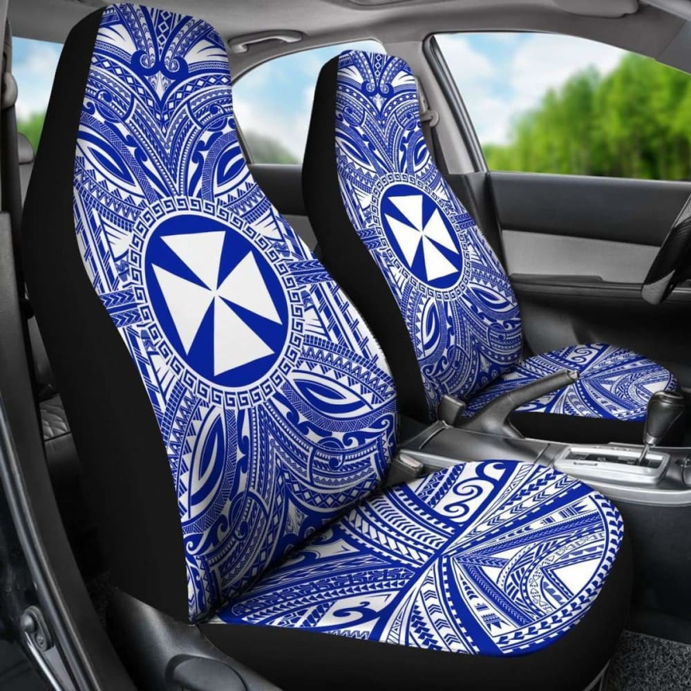 Wallis And Futuna Car Seat Cover - Wallis And Futuna Coat Of Arms Polynesian Flag Color