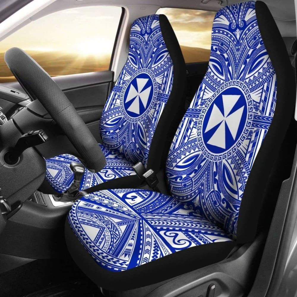 Wallis And Futuna Car Seat Cover - Wallis And Futuna Coat Of Arms Polynesian Flag Color