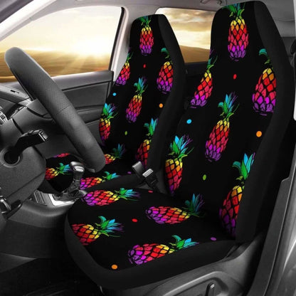 Colorful Pineapple Car Seat Covers -