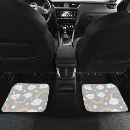 Cute Rainbow Clound Star Pattern Front And Back Car Mats