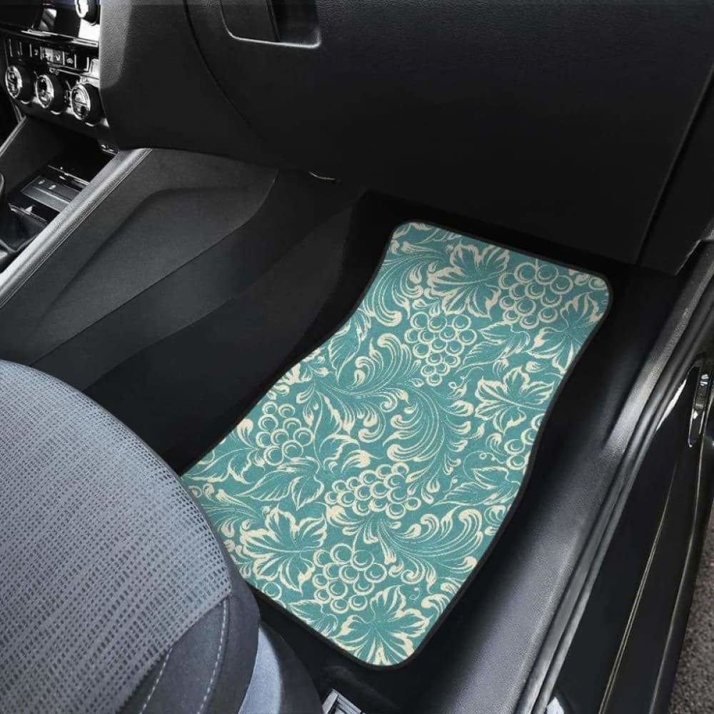 Classic Hand Drawn Grape Pattern Front And Back Car Mats