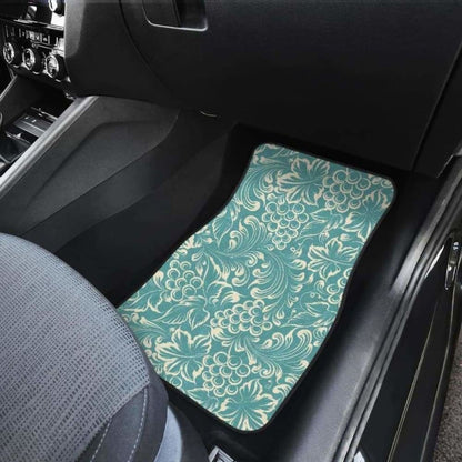 Classic Hand Drawn Grape Pattern Front And Back Car Mats