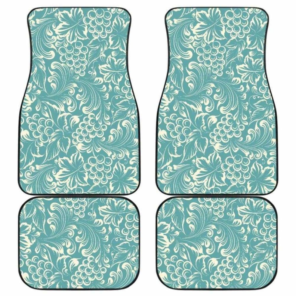 Classic Hand Drawn Grape Pattern Front And Back Car Mats