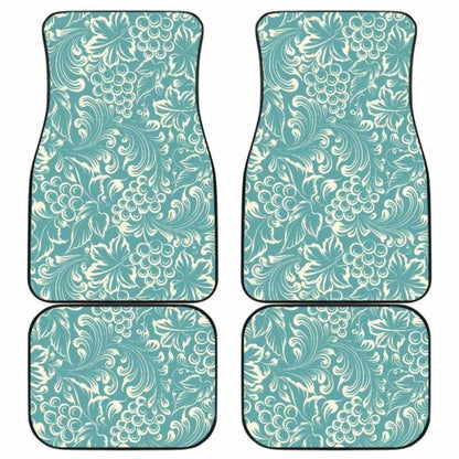 Classic Hand Drawn Grape Pattern Front And Back Car Mats