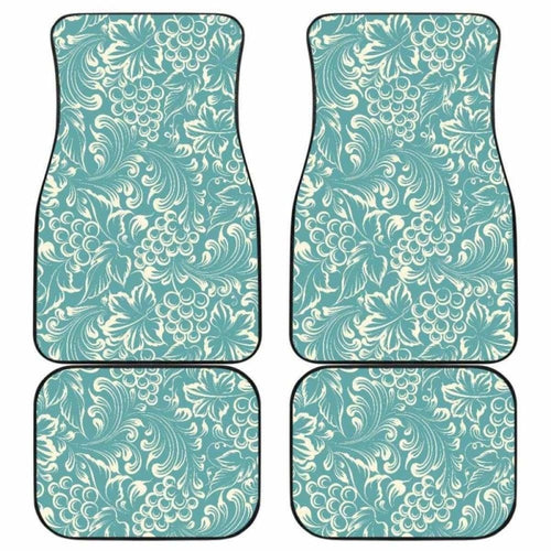Classic Hand Drawn Grape Pattern Front And Back Car Mats