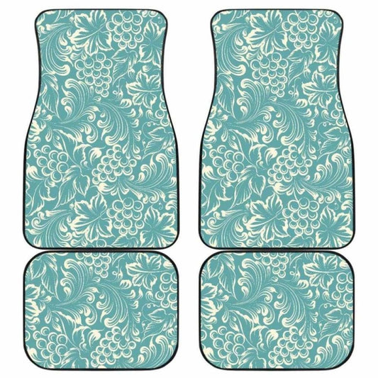 Classic Hand Drawn Grape Pattern Front And Back Car Mats