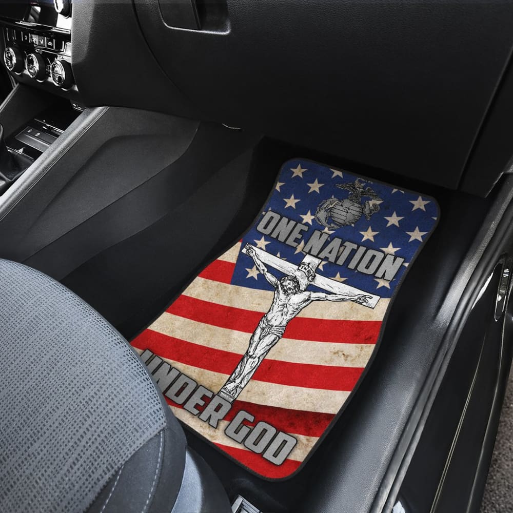 One Nation Under God American Flag Car Floor Mats Patriot Day