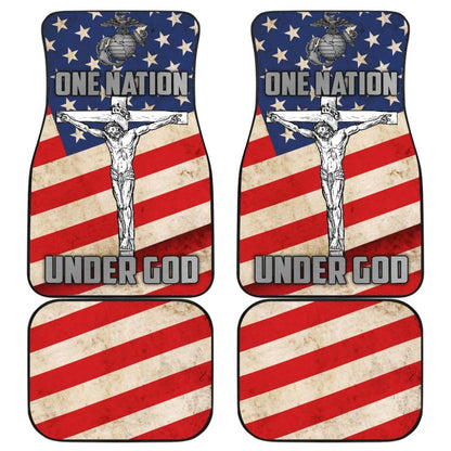 One Nation Under God American Flag Car Floor Mats Patriot Day