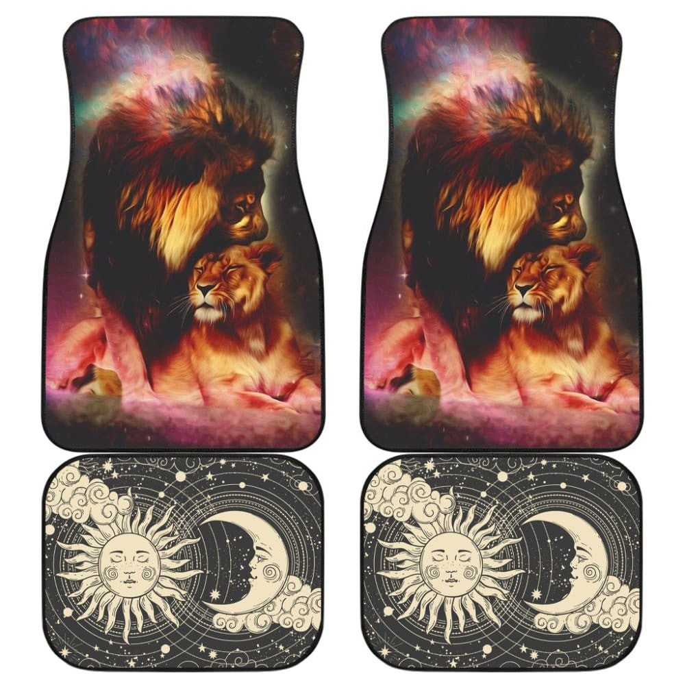 Sun And Moon Lion Car Floor Mats