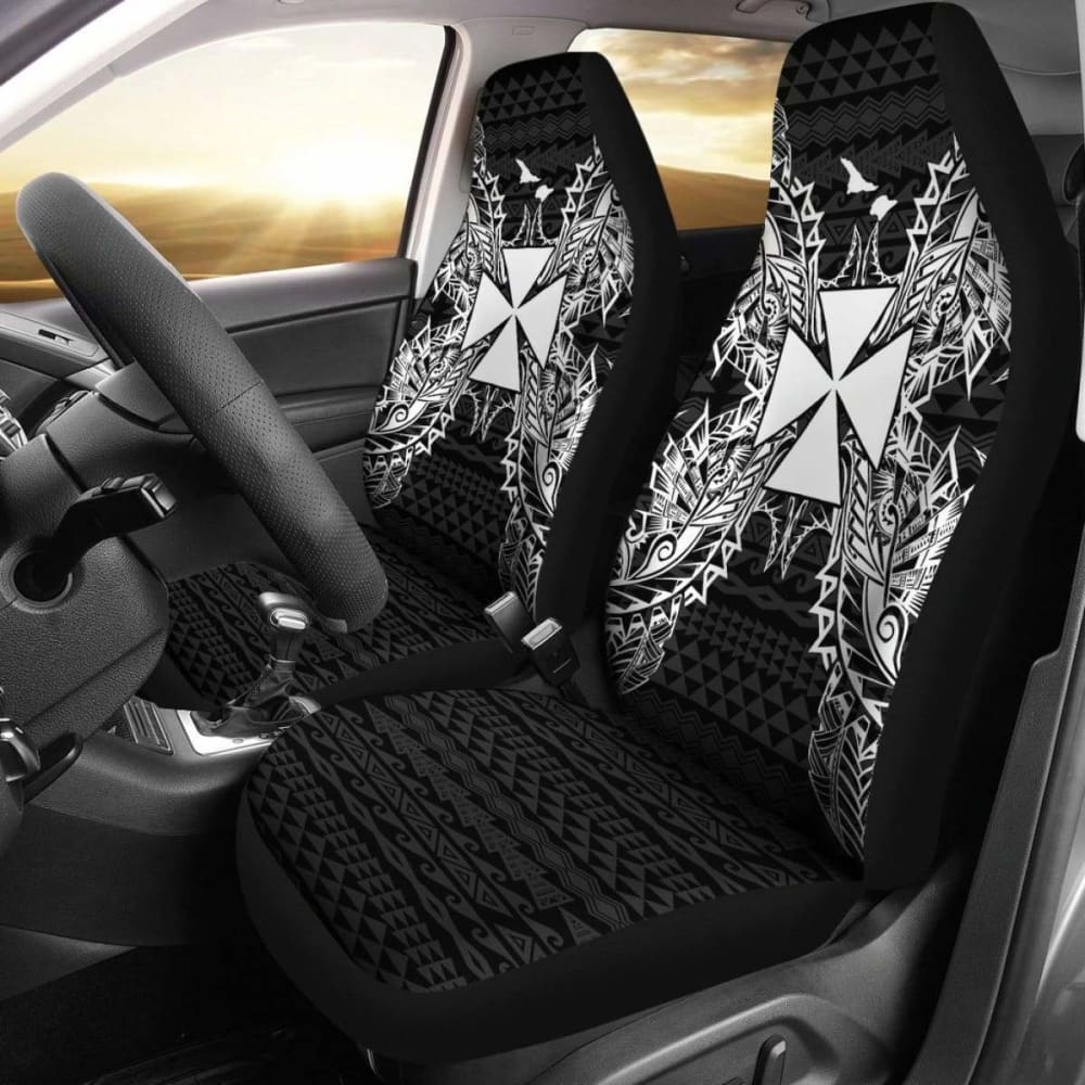 Wallis And Futuna Polynesia Car Seat Cover Map Black