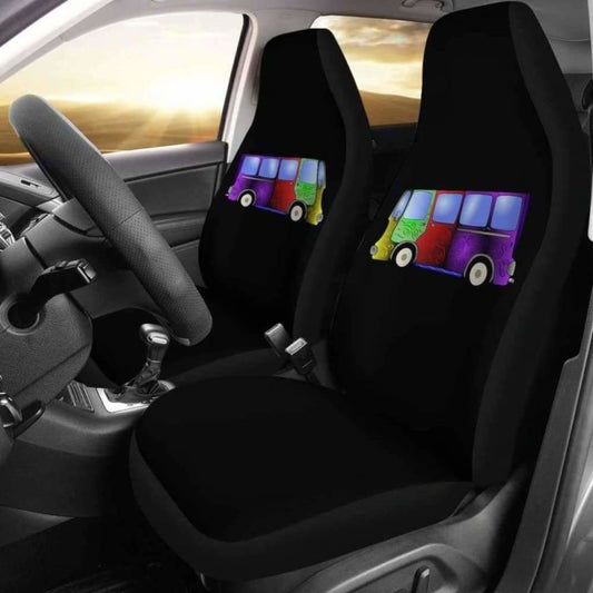 Psychedelic Hippie Minivan Car Seat Covers