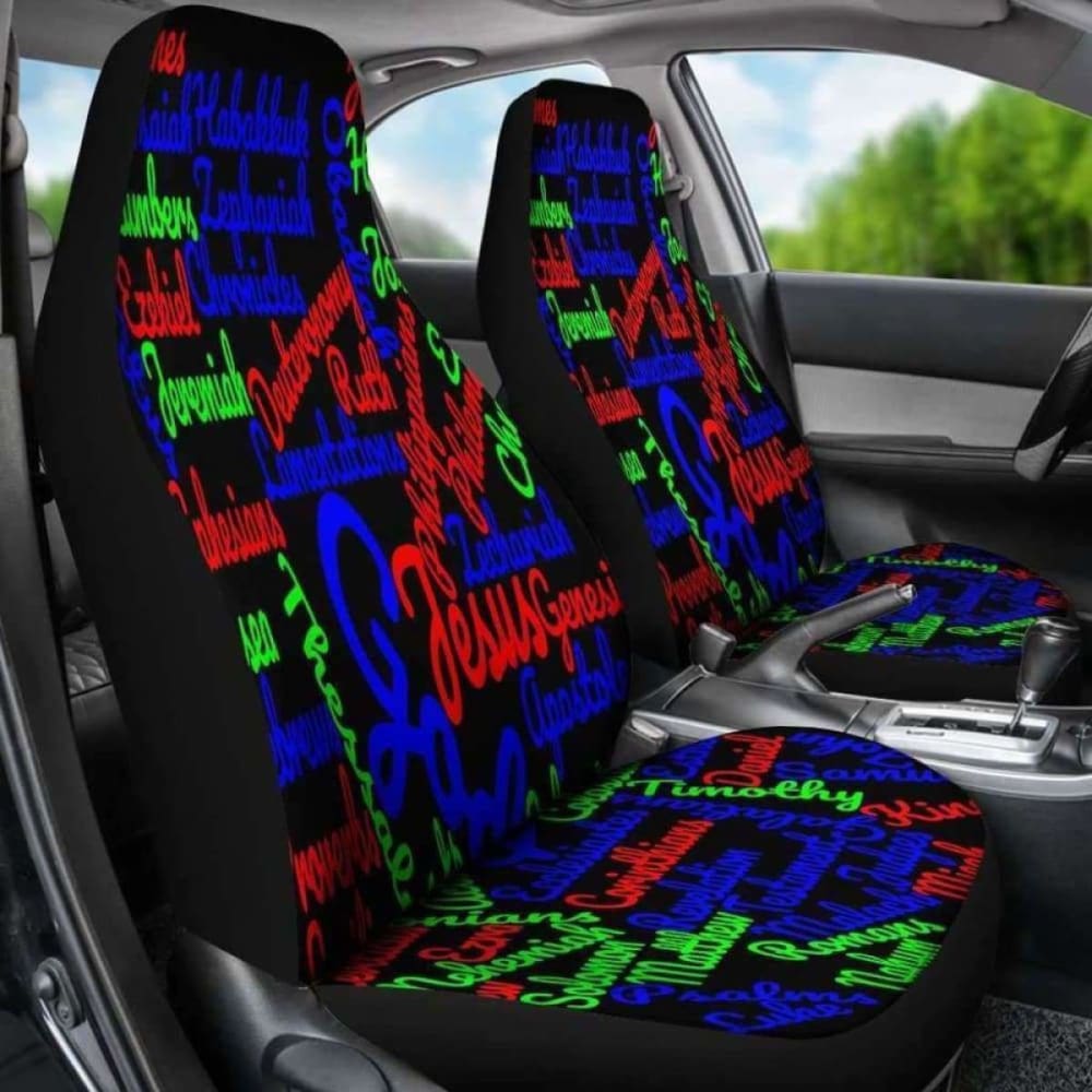 Christianity Holy Bible Books Mixed Colors Car Seat Cover
