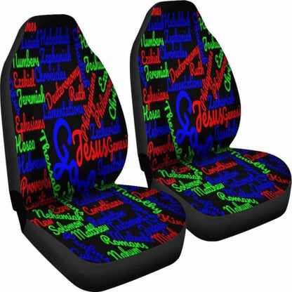 Christianity Holy Bible Books Mixed Colors Car Seat Cover