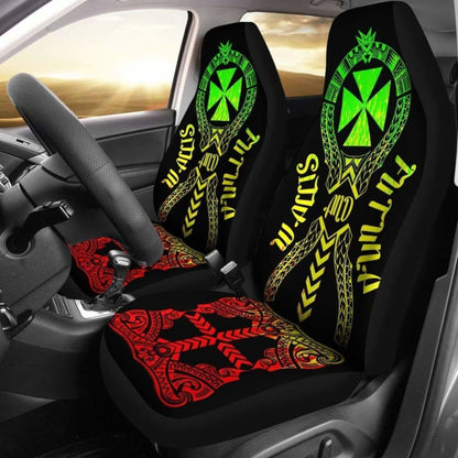 Wallis And Futuna Car Seat Covers Polynesian Tribal Reggae