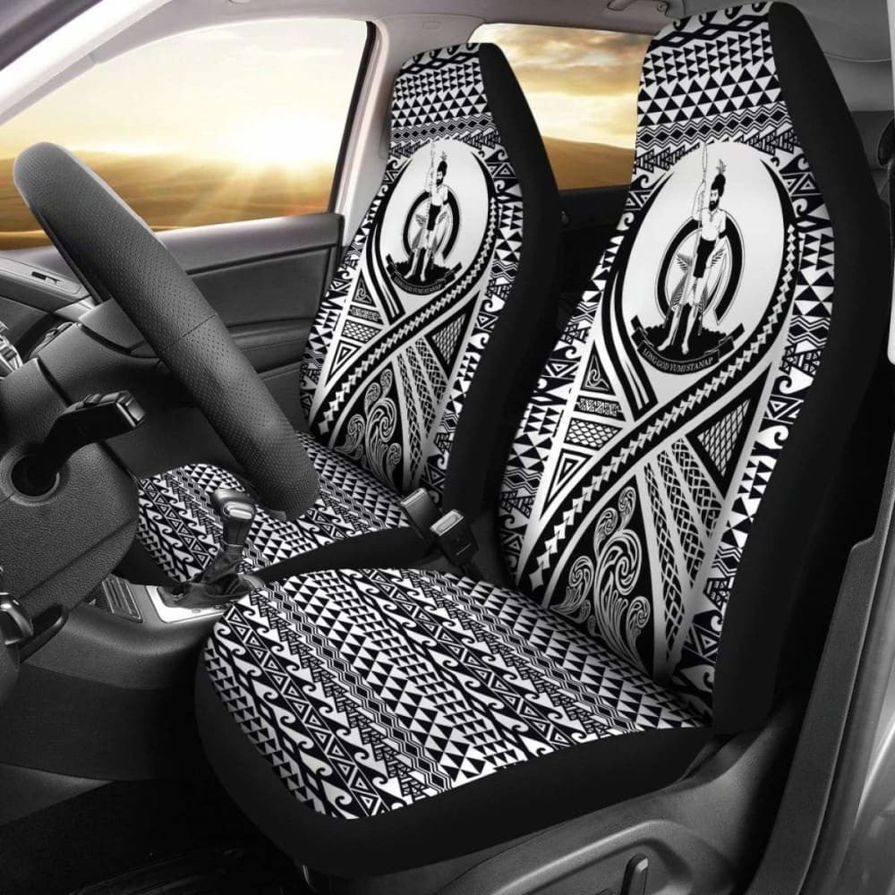 nuatu Car Seat Cover - nuatu Coat Of Arms Polynesian Tattoo Black -