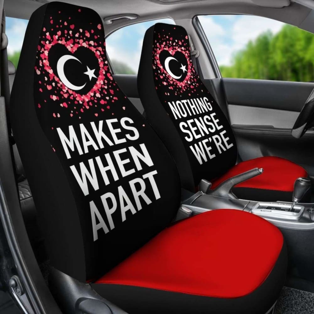 Turkey Car Seat Covers Couple Valentine Nothing Make Sense (Set Of Two)