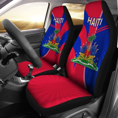 Coat Of Arms Haiti Car Seat Covers Circle Stripes