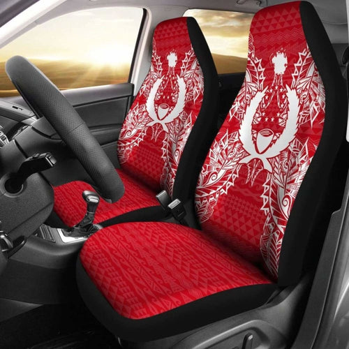 Pohnpei Polynesia Car Seat Cover Map Red White
