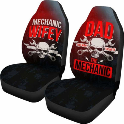 Dad & Wifey Mechanic Car Seat Covers
