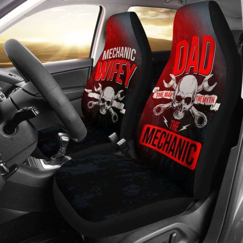Dad & Wifey Mechanic Car Seat Covers