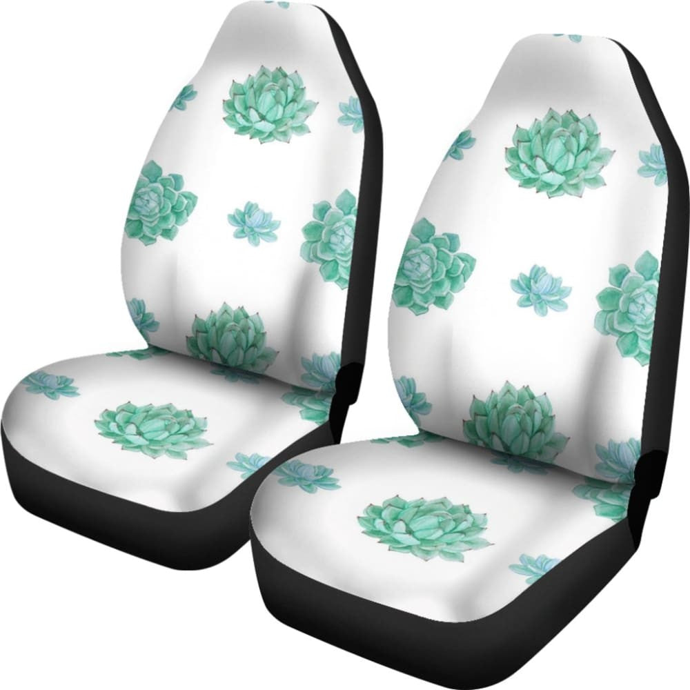 Aqua Ocean Succulent Universal Car Seat Covers