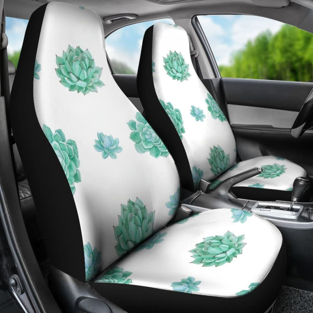 Aqua Ocean Succulent Universal Car Seat Covers