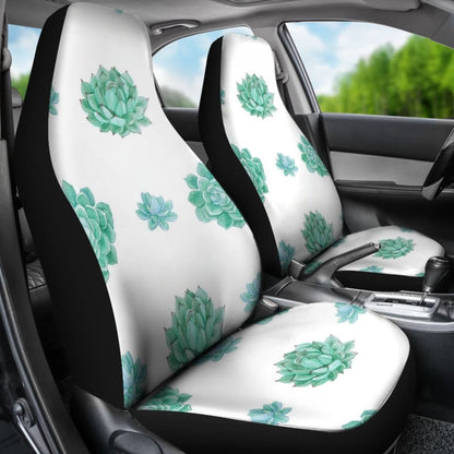 Aqua Ocean Succulent Universal Car Seat Covers