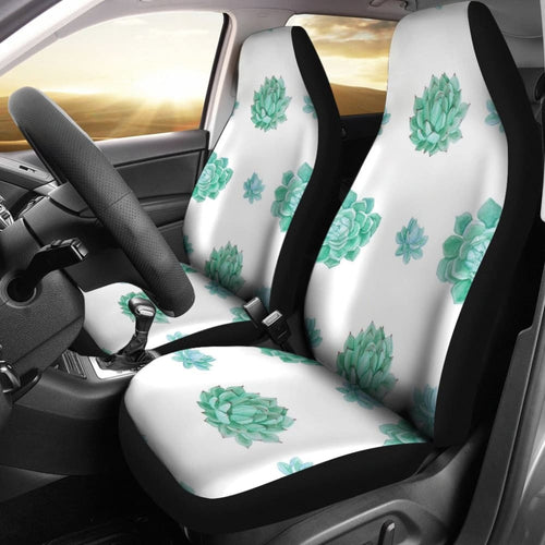 Aqua Ocean Succulent Universal Car Seat Covers