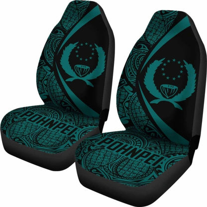 Pohnpei Coat Of Arm Polynesian Car Seat Covers Circle Style