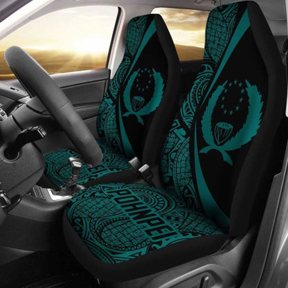Pohnpei Coat Of Arm Polynesian Car Seat Covers Circle Style