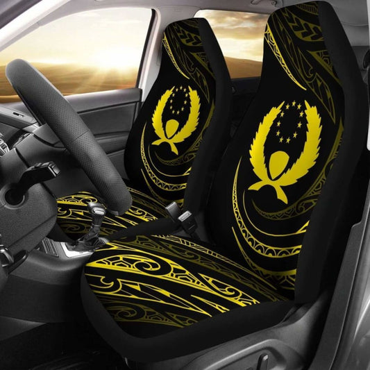 Pohnpei Islands Car Seat Covers - Yellow - Frida Style -