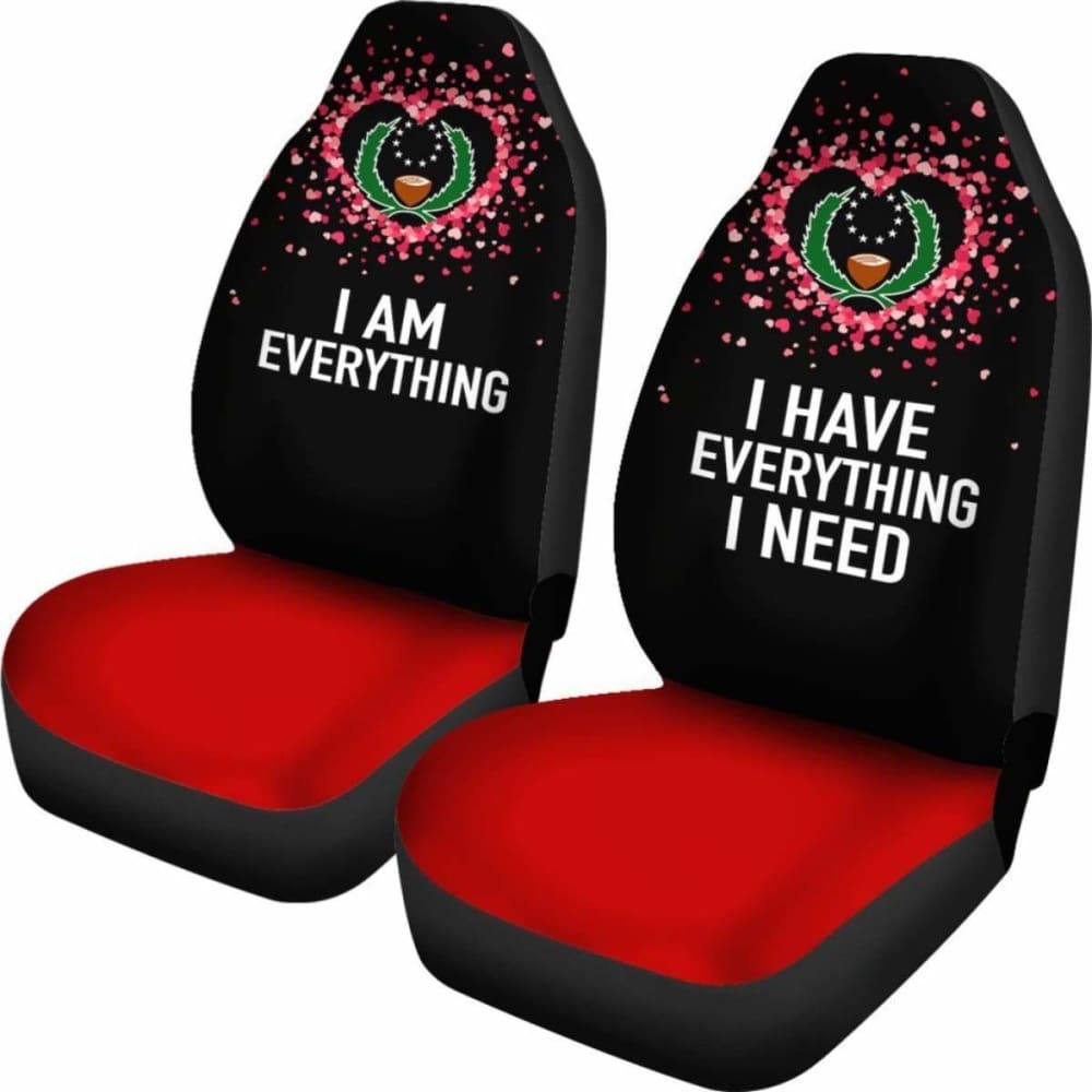 Pohnpei Car Seat Covers Couple Valentine Everthing I Need (Set Of Two)