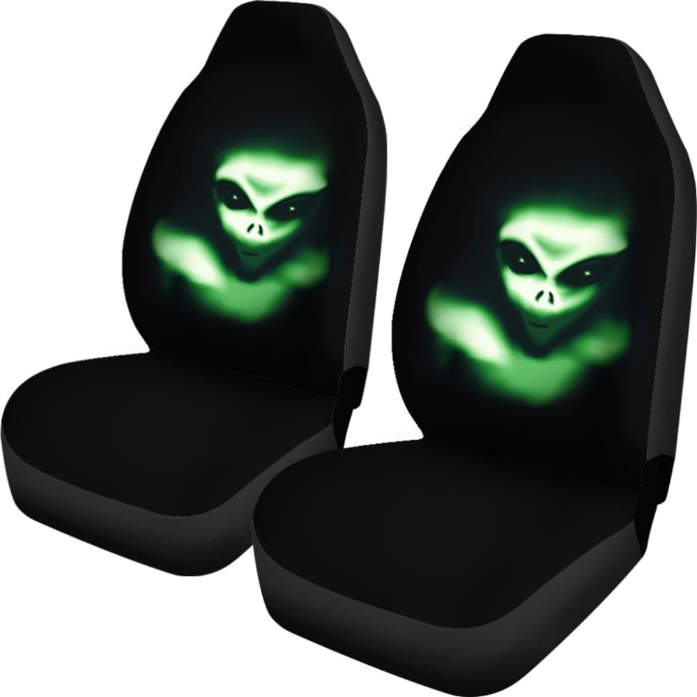 Creepy Green Alien Car Seat Covers