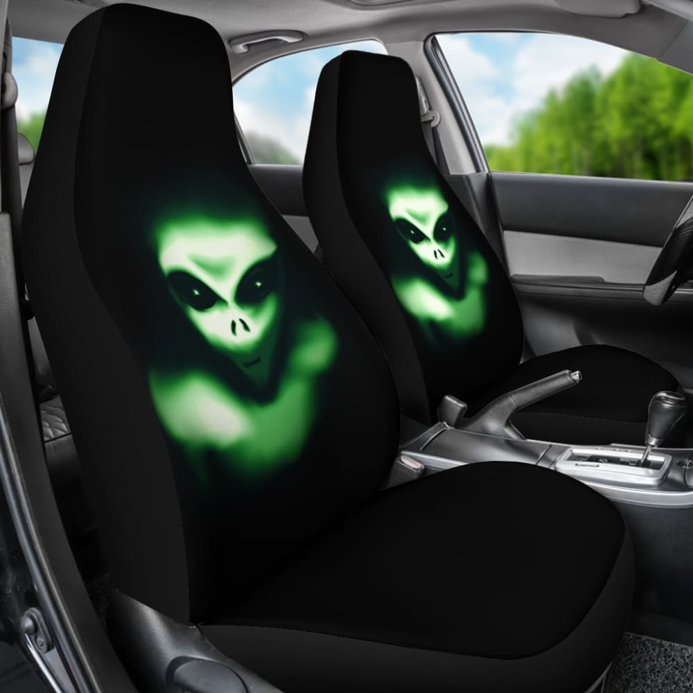 Creepy Green Alien Car Seat Covers