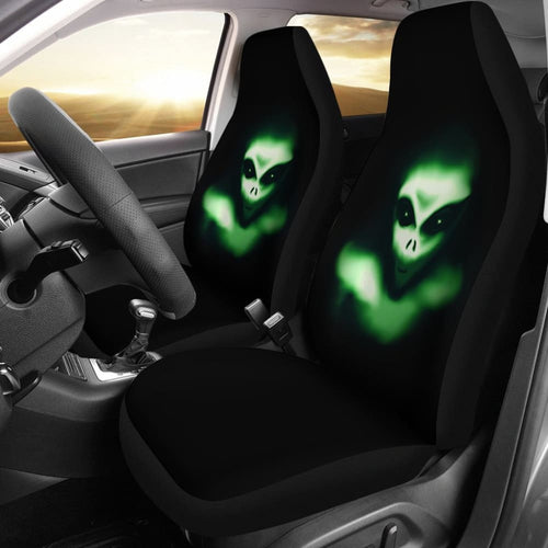 Creepy Green Alien Car Seat Covers