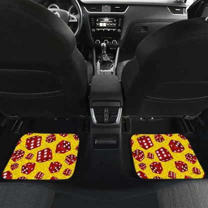 Dice Pattern Print Design  Front And Back Car Mats