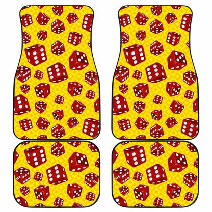 Dice Pattern Print Design  Front And Back Car Mats