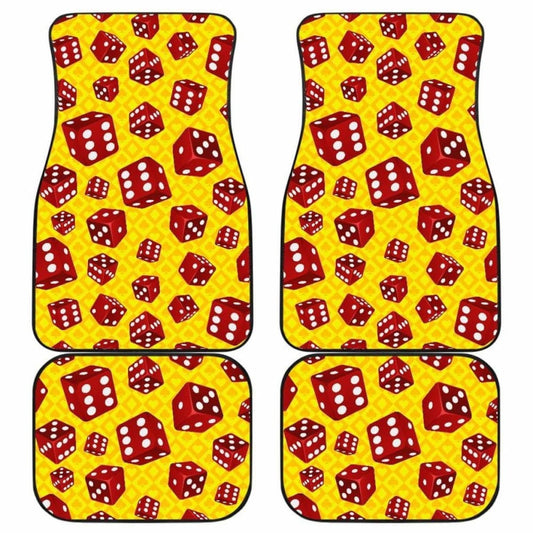 Dice Pattern Print Design  Front And Back Car Mats