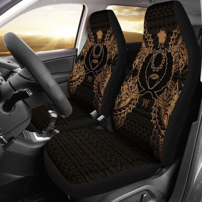 Pohnpei Polynesia Car Seat Cover Map Gold