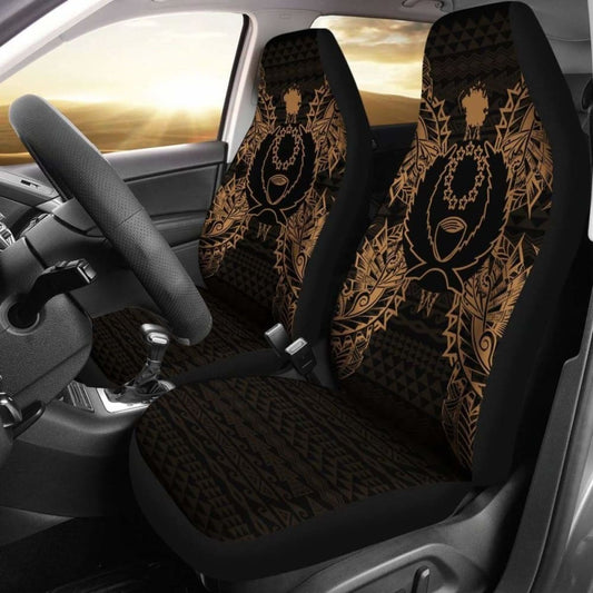 Pohnpei Polynesia Car Seat Cover Map Gold