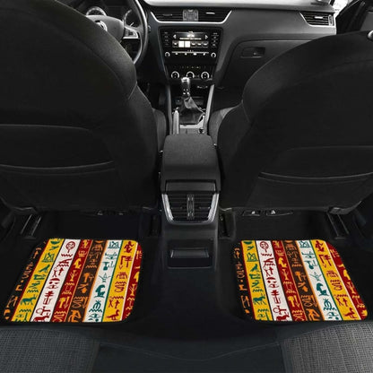 Egypt Hieroglyphics Pattern Print Design  Front And Back Car Mats